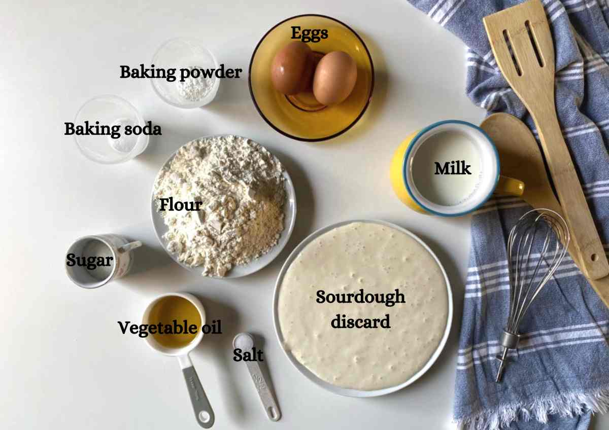 Ingredients for Sourdough Pancakes