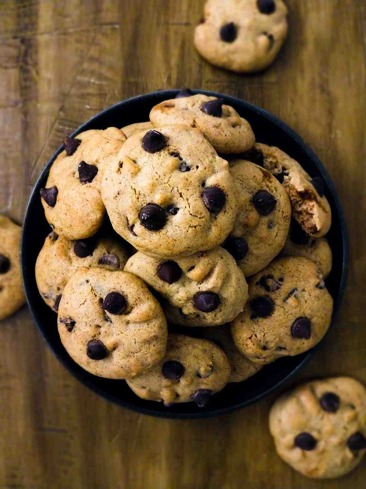 Gluten free sourdough discard cookies on a plate.