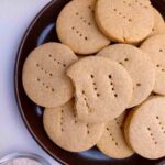 Buckwheat shortbread cookies on a plate.