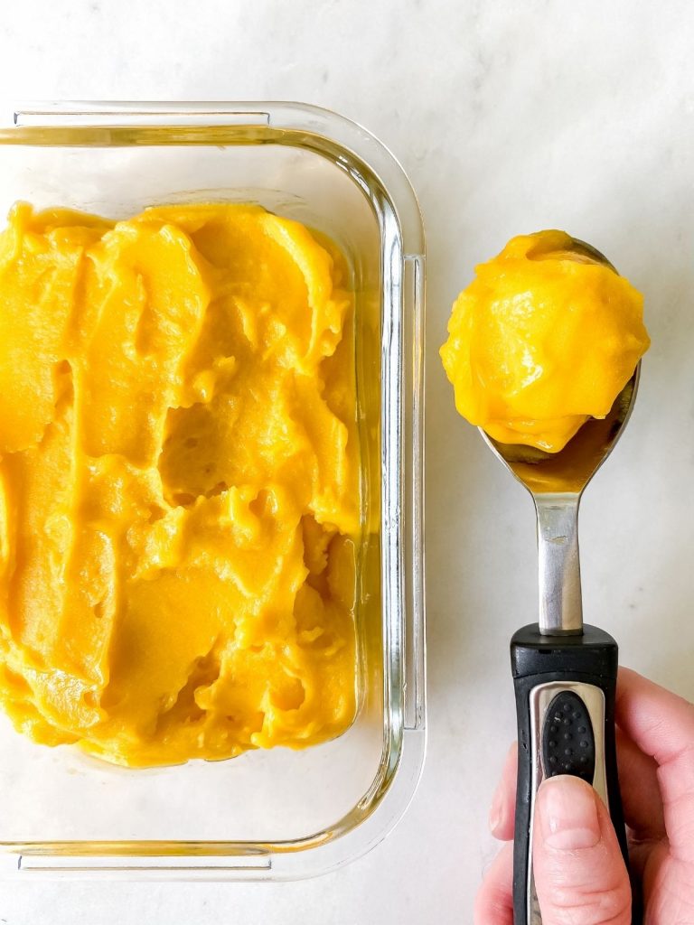 Gluten Free No Bake Mango Sorbet