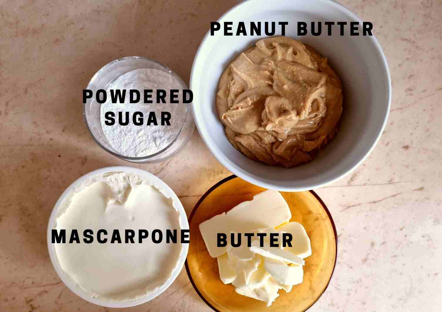 Ingredients for Gluten Free Cinnamon Rolls - Frosting (1)