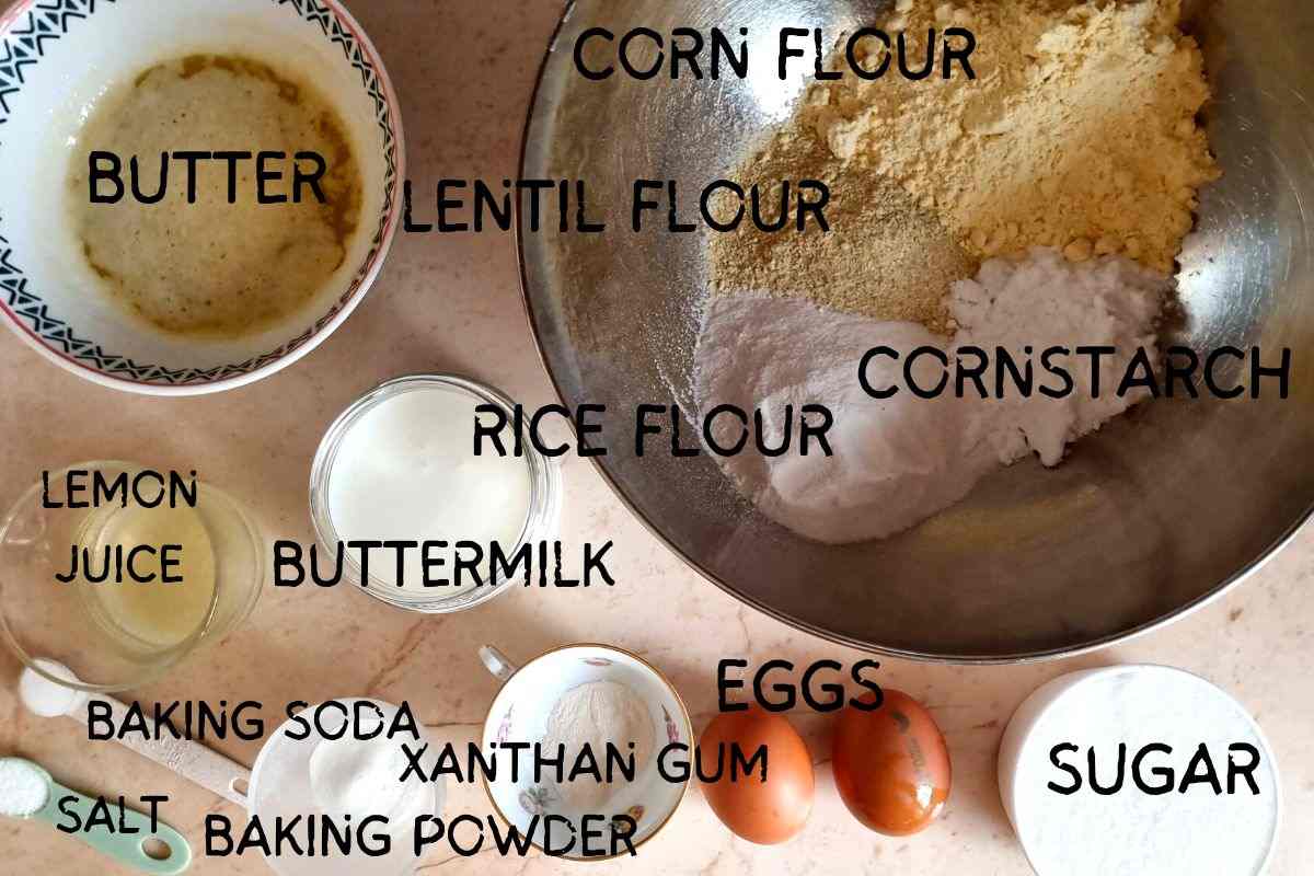 Ingredients for Gluten Free Raspberry Muffins (1)