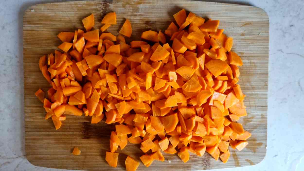 Chopped Carrots for Pasta alla Norma