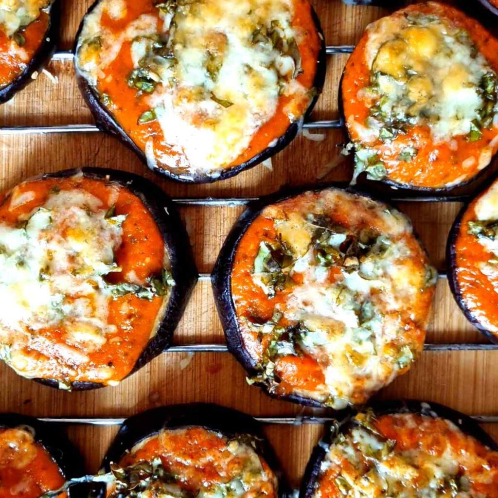 Gluten Free Eggplant roasted Prizzas