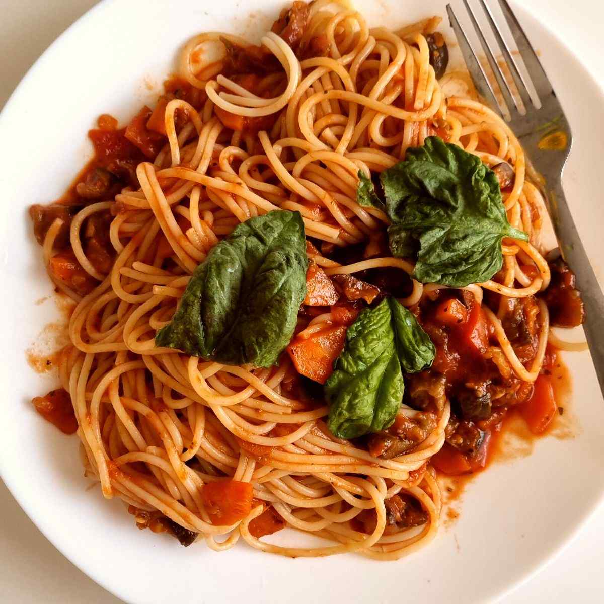 Pasta alla Norma with Eggplant.