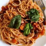 Pasta alla Norma with Roasted Eggplant.