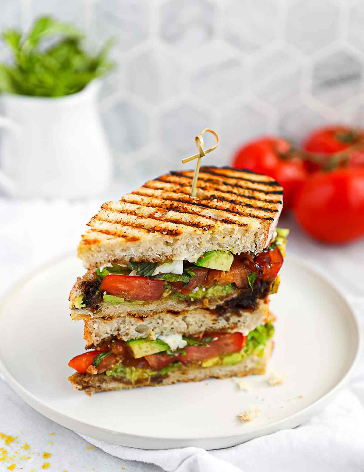 Caprese Panini Sandwich.