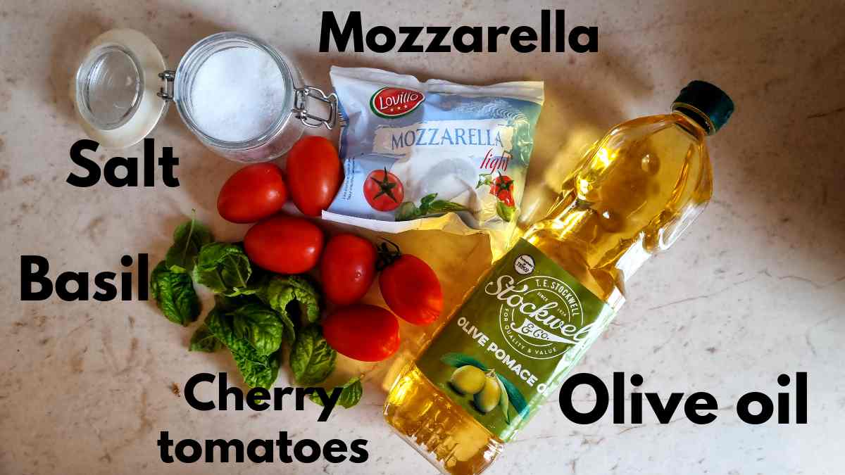 Ingredients for Caprese Salad