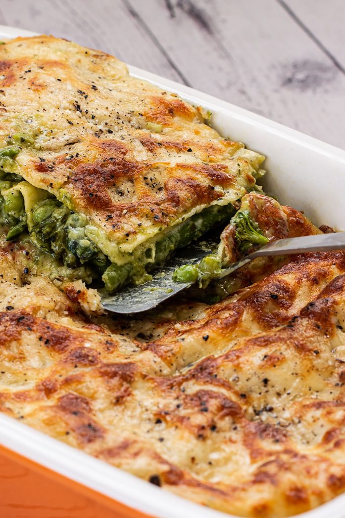 Pesto Lasagna on a Spatula.