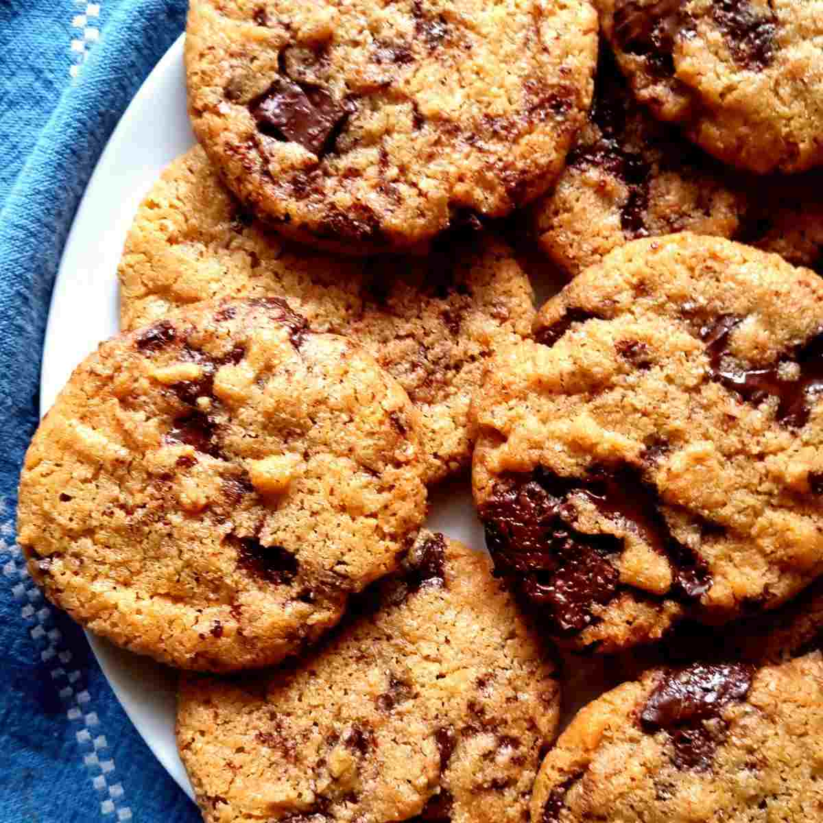 Gluten Free Chocolate Chip Peanut Butter cookies.