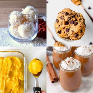 Gluten-Free No Bake Desserts in 4 squares with 4 examples.