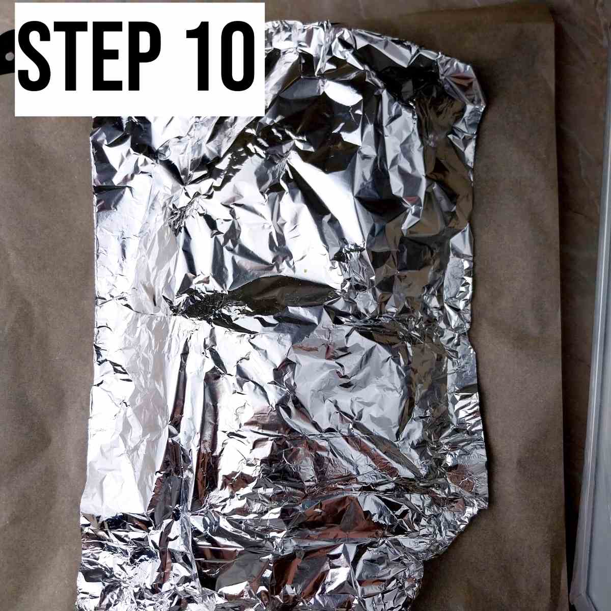 Challah covered with foil.