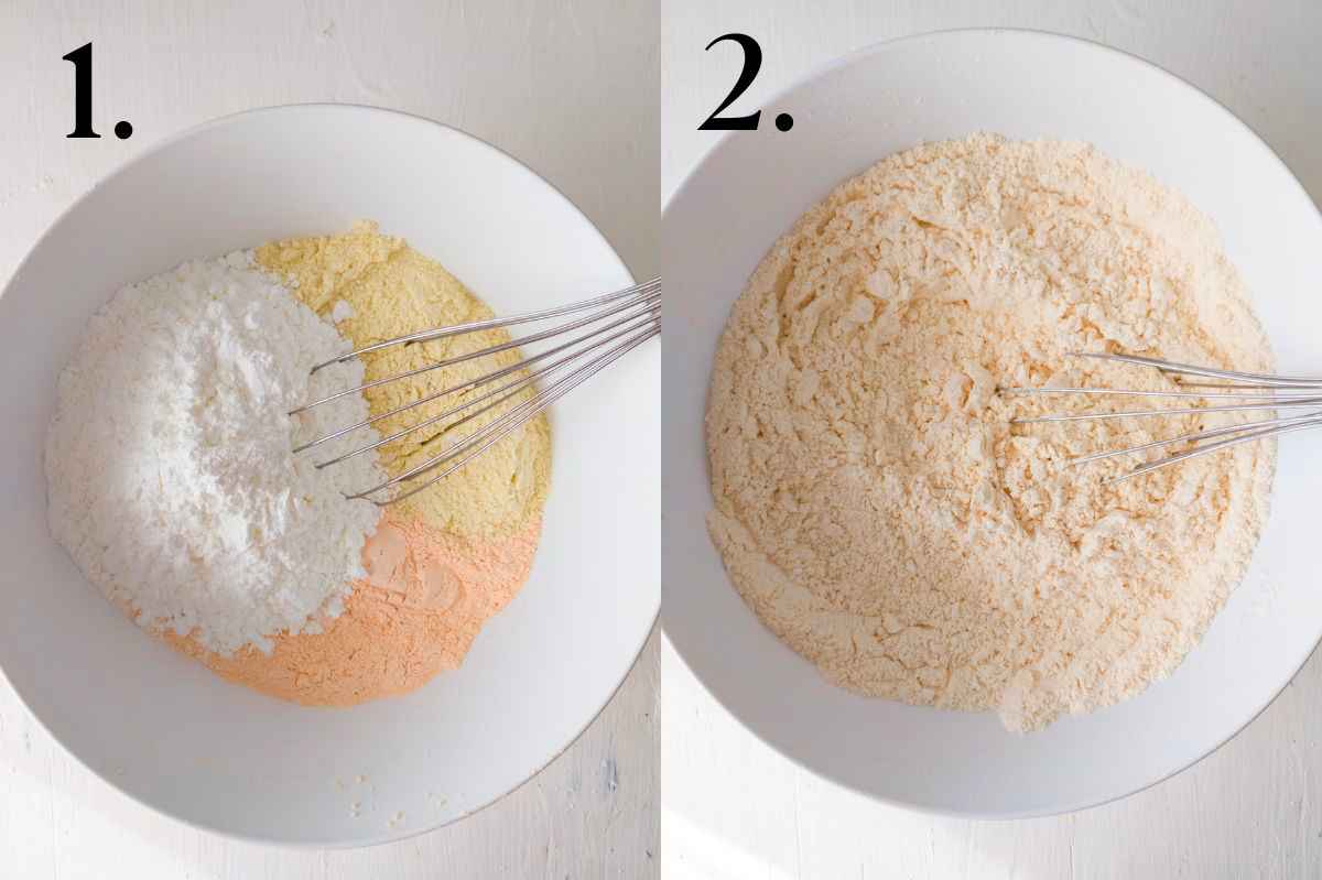 2 steps of making gluten-free flour.