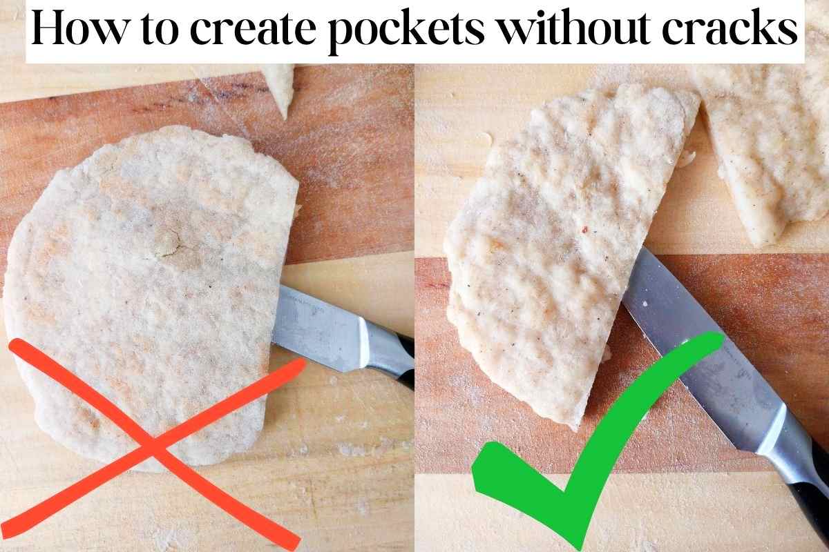 Two pictures of how to not create pockets and the right way to do it.