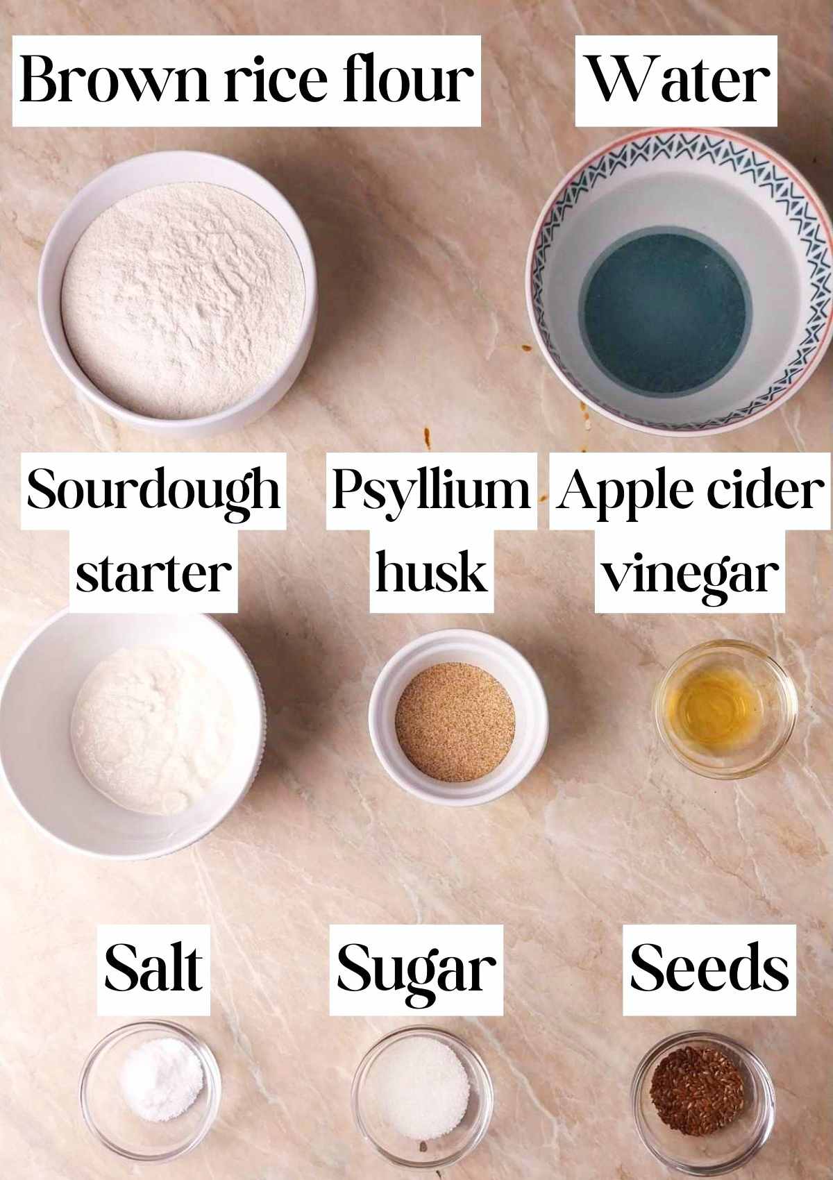 Ingredients on a kitchen counter.