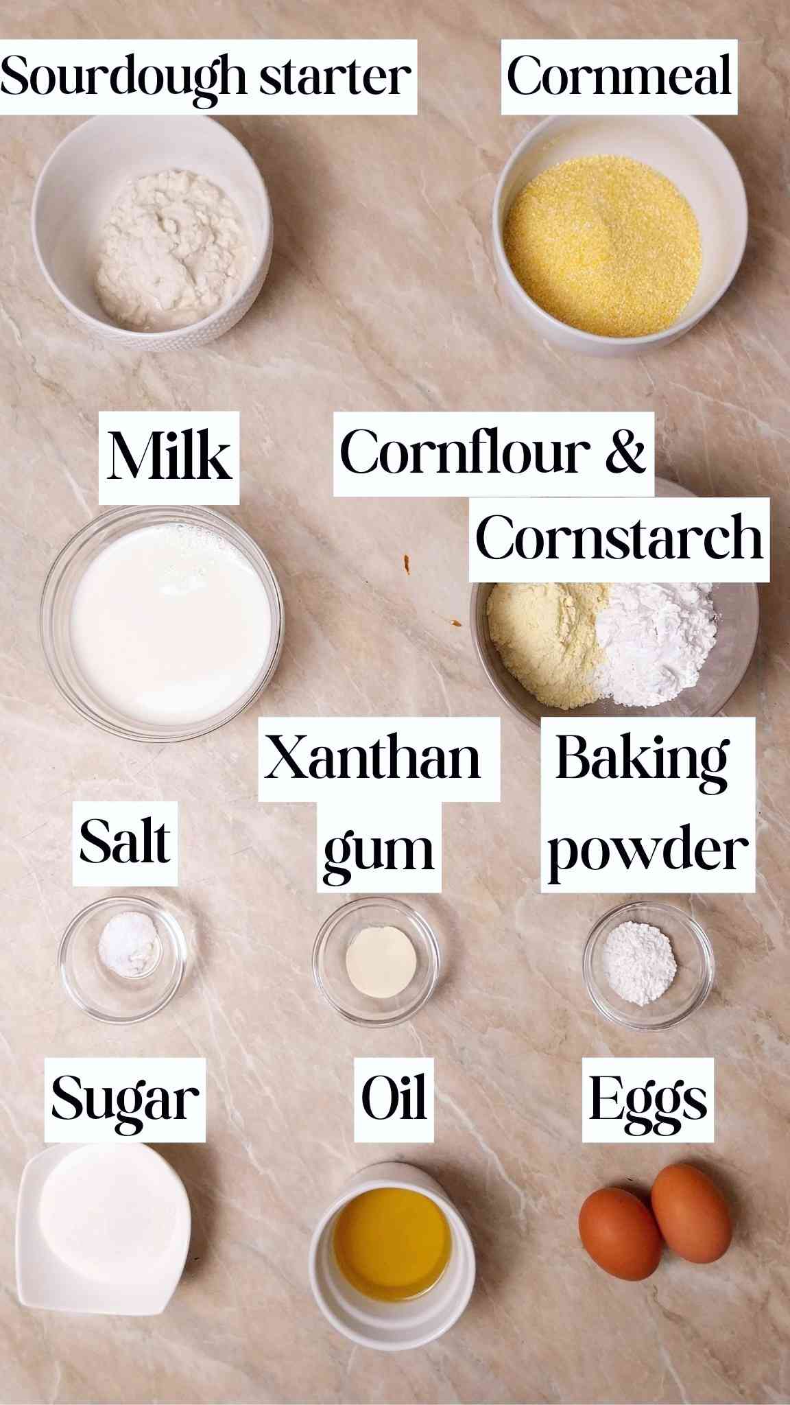 Ingredients on a kitchen counter.