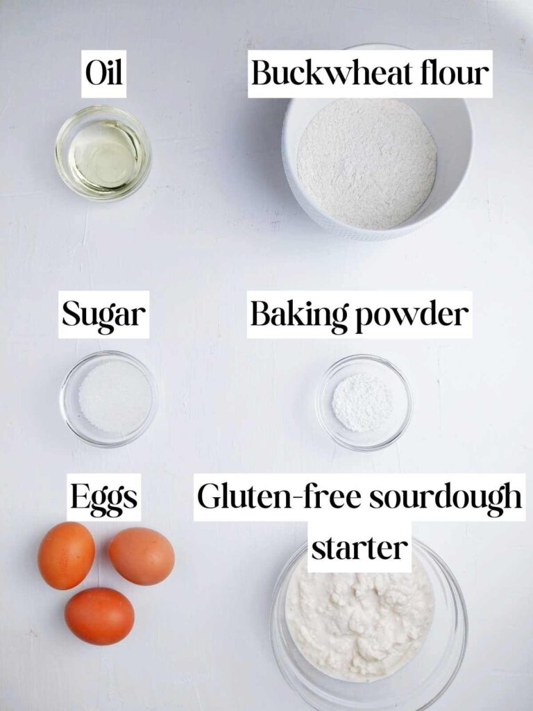 Ingredients on a white surface.