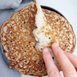 Buckwheat cake folded on itself.