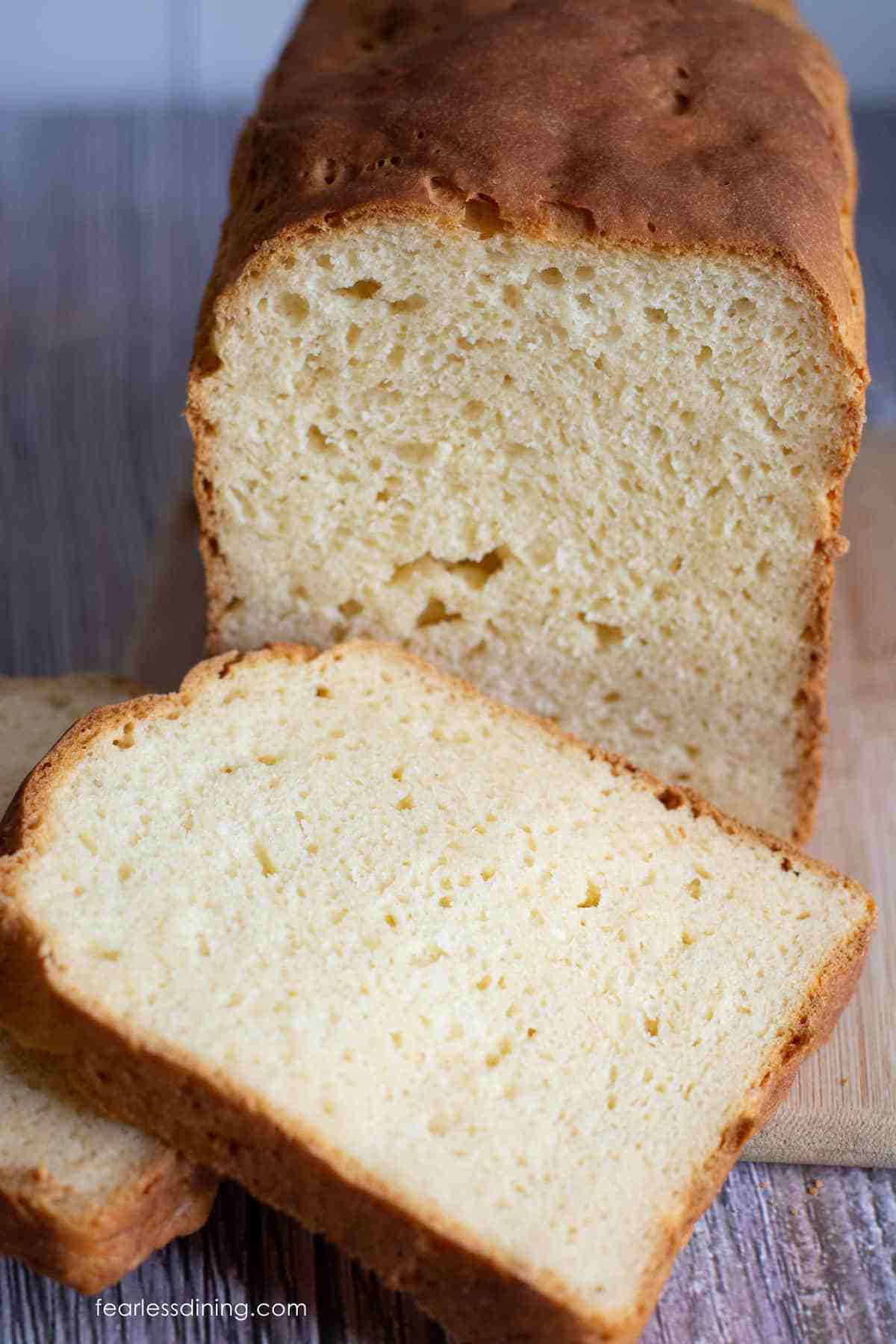 Slices of white bread.