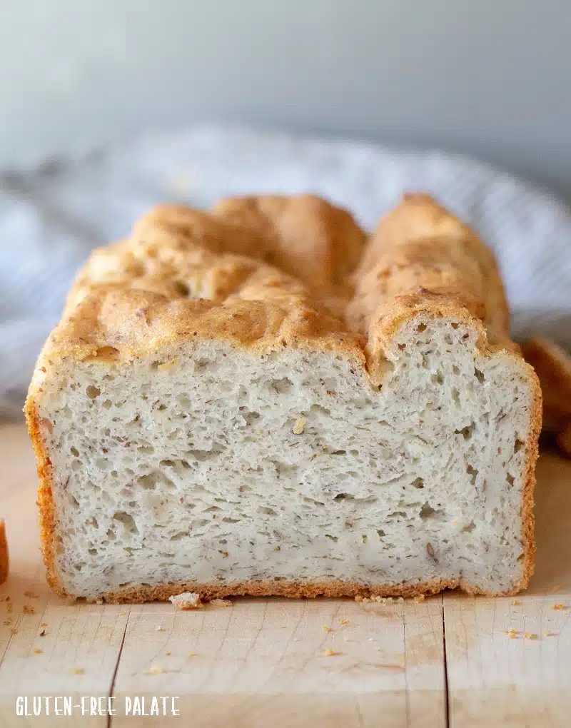 Sliced loaf of bread.